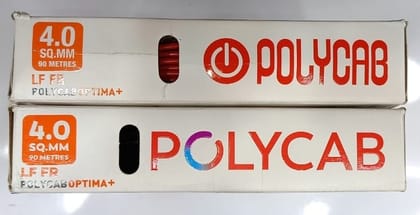 POLYCAB 4.0MM FLAME RETARDENT LEAD FREE 90MTR LENGTH COPPER CABLE OPTIMA+ (100% ORIGINAL)