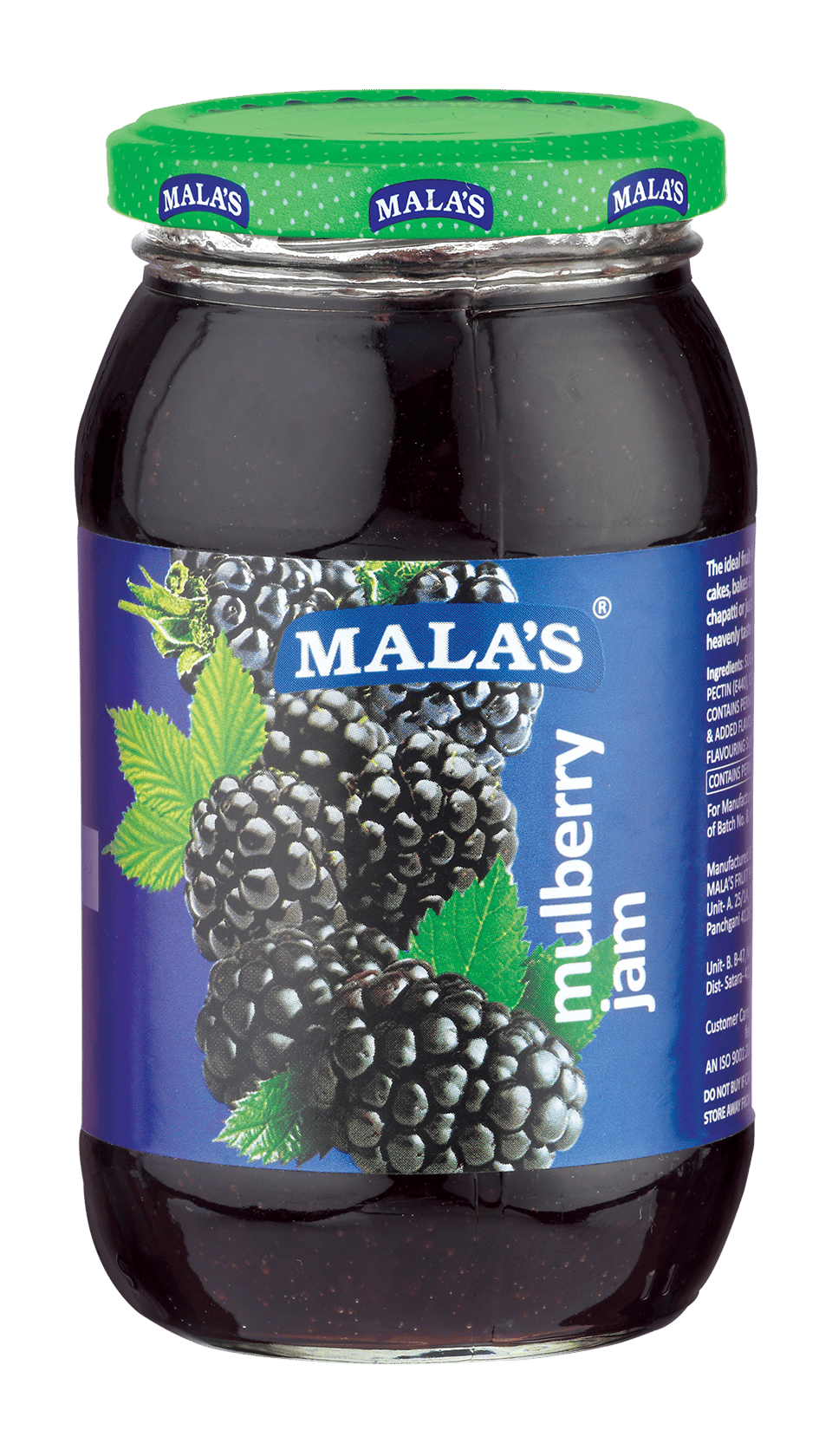 Mala's Mulberry Jam 500gm Glass Bottle