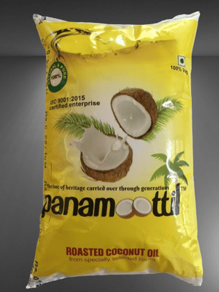 Panamoottil Edible Coconut Cooking Oil, 1 L Pouch Panamoottil Edible Coconut Cooking Oil, 1 L Pouch