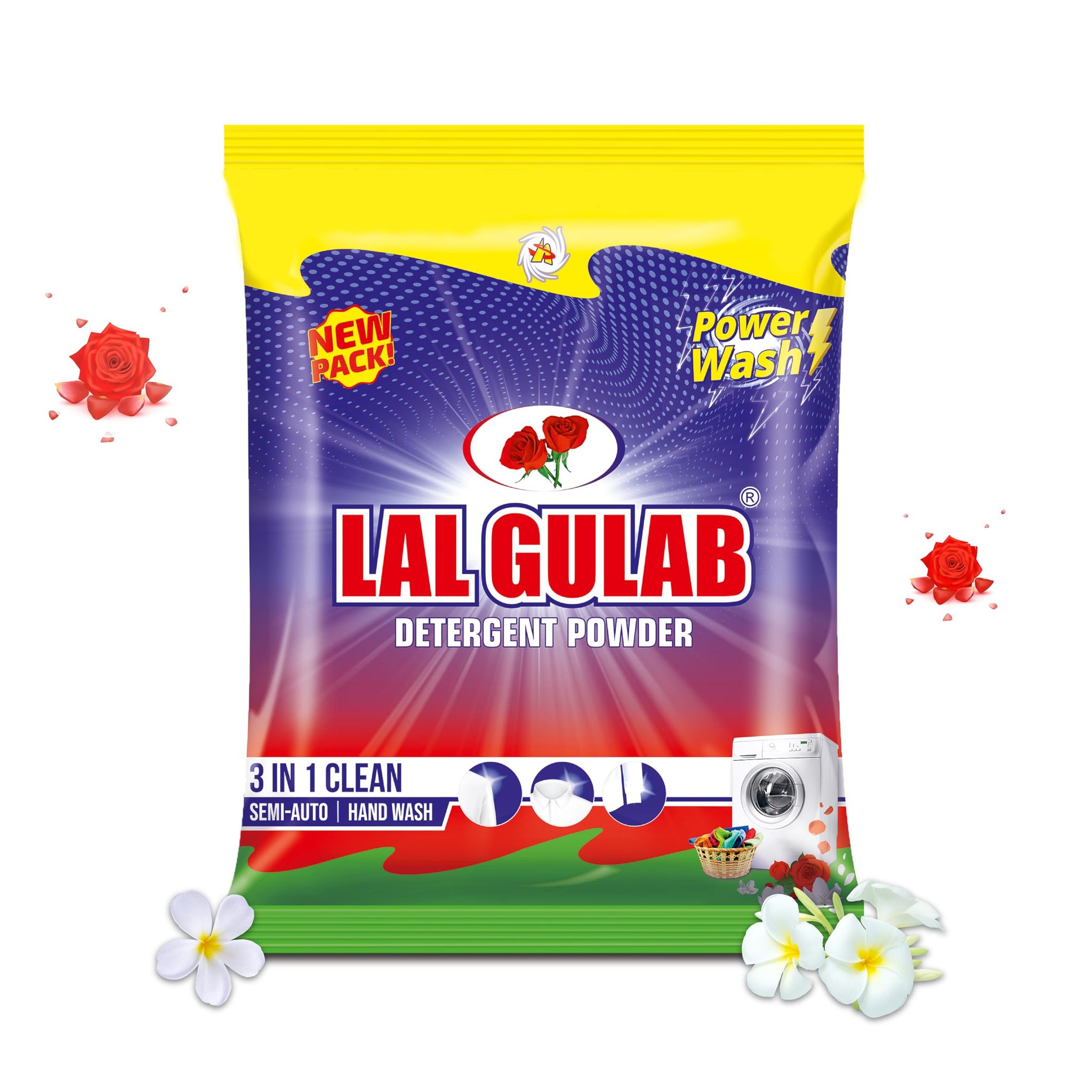Lalgulab Double Power Top Load Washing Powder 2KG Detergent Powder (AQUA FRESH)