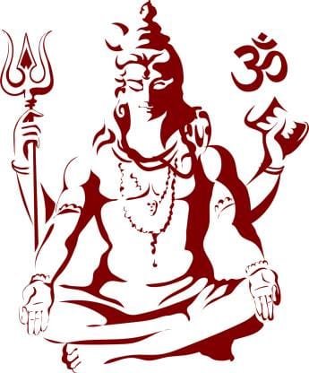 meditating shiva red meditating shiva red