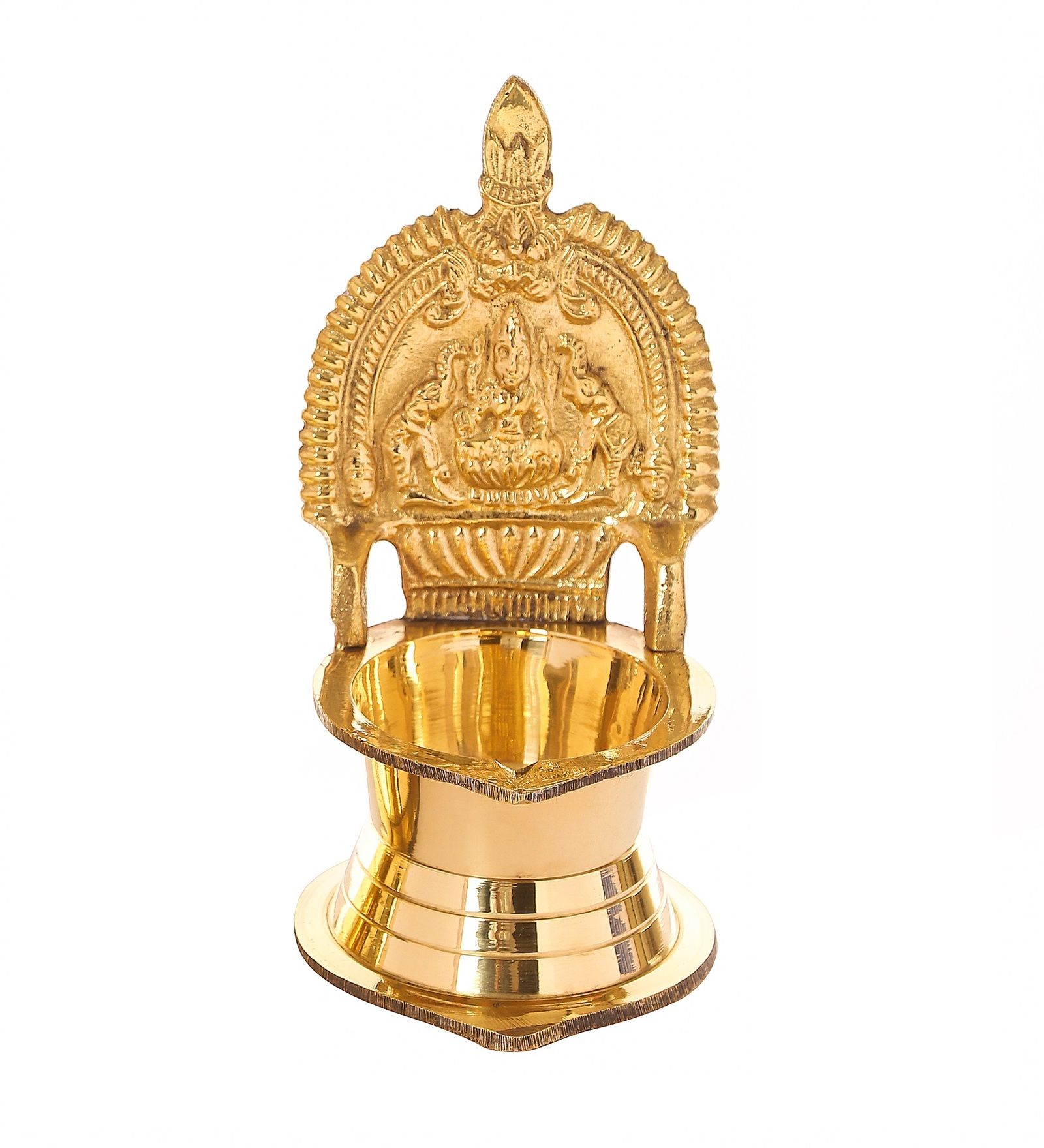 Kamakshi deepam brass 3x3x5 inch big size | 190 grams | Kamatchi vilakku | Kamakshi Devi Oil Lamp (12 cm Long) by Bulky Santa