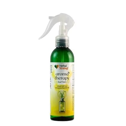 Herbal Strategi - Lemongrass Aroma Therapy - Spa Fresh - 200ml | Infused with Pure Lemongrass Essential Oil | 100% Pure and Undiluted. No additives or Fillers| Long Lasting | Non Toxic, Safe No side effects | Kid & Pet friendly | Cruelty free Vegan