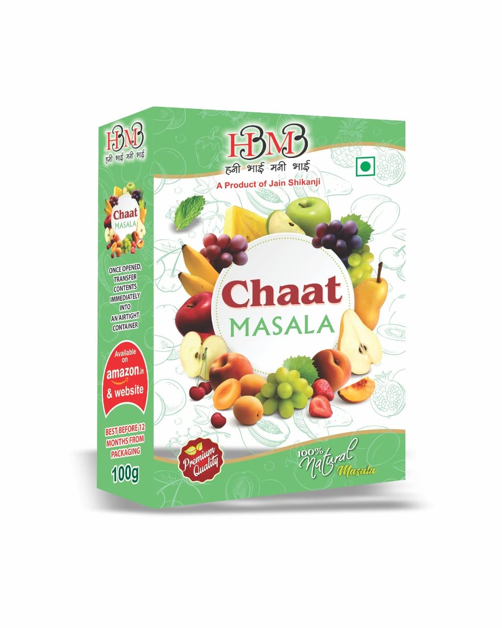 JAIN SHIKANJI | CHAAT MASALA 100G | PACK OF 2 BOXES