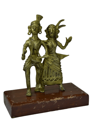 Jharcraft  2 Fig Adiwasi W. Nagada W. Wdn Base ( DK00689)