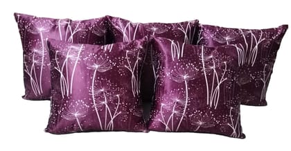 Cushion Cover/Pillowcase/Throw Pillow Cover 14x14 inches (35x35 cm), Pack of 5 Pcs. Latest Stylish Modern Decorative Purple White 3D Premium Silk Cushion Cover/Pillowcase/Throw Pillow Cover 14x14 inches (35x35 cm), Pack of 5 Pcs. Latest Stylish Modern Decorative Purple White 3D Premium Silk