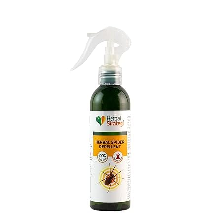 Herbal Strategi Spider Repellent Spray 200 ML | 100% herbal, biodegradable | Repel all variaties of Spirders | No side effects, cruelty-free, and vegan