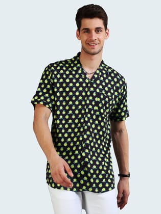 Citrus Twist Half Sleeves Cuban Collar Shirt Citrus Twist Half Sleeves Cuban Collar Shirt
