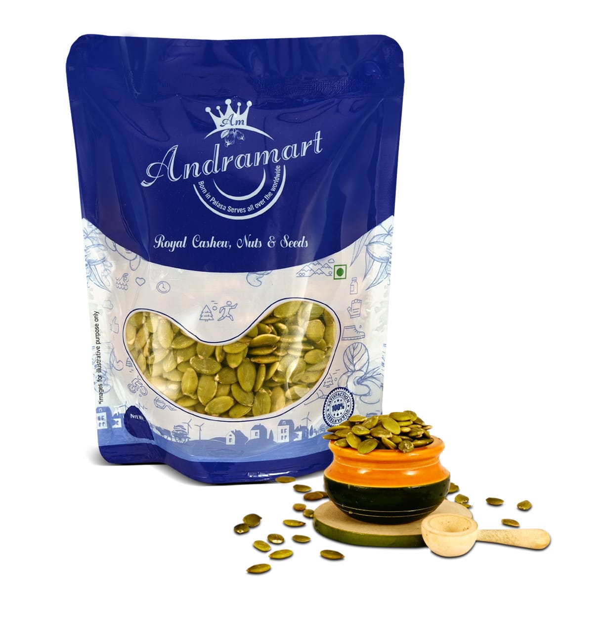 AndraMart  Raw Pumpkin Seeds - Zinc Rich 250 gm
