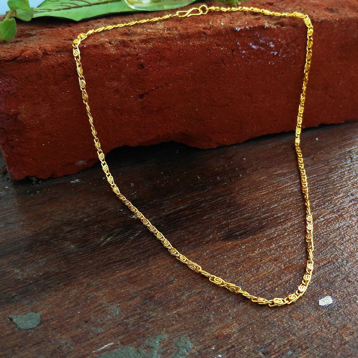 Lucky Jewellery Designer Gold Plated Long Link Chain Necklace for Men & Women (47-A3C-828-G22)