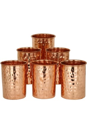 Novelty India(Pack of 6) HAMMERED COPPER GLASS(350 ML) Glass Set Water/Juice Glass (350 ml, Copper, Beige) Novelty India(Pack of 6) HAMMERED COPPER GLASS(350 ML) Glass Set Water/Juice Glass (350 ml, Copper, Beige)