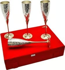 Silver Plated Set of 4 Wine Glass set