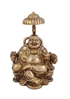 Arihant Craft� Ethnic Decor Laughing Buddha Idol Hand Work � 16.5 cm (Brass, Gold) Arihant Craft� Ethnic Decor Laughing Buddha Idol Hand Work � 16.5 cm (Brass, Gold)