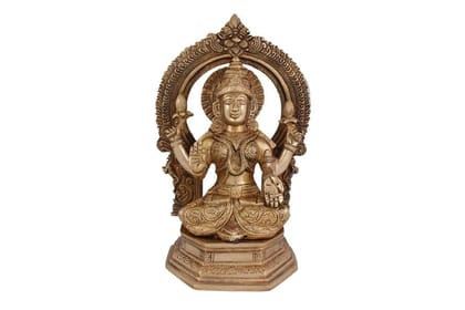 Arihant Craft� Hindu Goddess Lakshmi Idol Hand Work Showpiece � 24.5 cm (Brass, Gold) Arihant Craft� Hindu Goddess Lakshmi Idol Hand Work Showpiece � 24.5 cm (Brass, Gold)