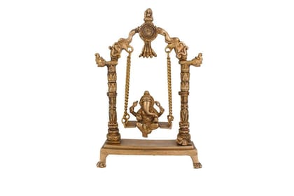 Arihant Craft� Hindu God Ganesha Idol Hand Craft Showpiece � 31.5 cm (Brass, Gold) Arihant Craft� Hindu God Ganesha Idol Hand Craft Showpiece � 31.5 cm (Brass, Gold)