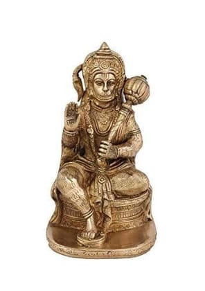 Arihant Craft� Hindu God Hanuman Idol Hand Work Showpiece � 20 cm (Brass, Gold) Arihant Craft� Hindu God Hanuman Idol Hand Work Showpiece � 20 cm (Brass, Gold)