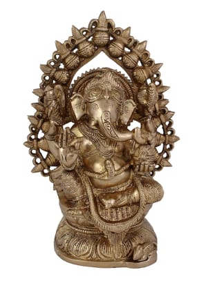 Arihant Craft� Hindu God Ganesha Idol Hand Craft Showpiece � 26 cm (Brass, Gold) Arihant Craft� Hindu God Ganesha Idol Hand Craft Showpiece � 26 cm (Brass, Gold)