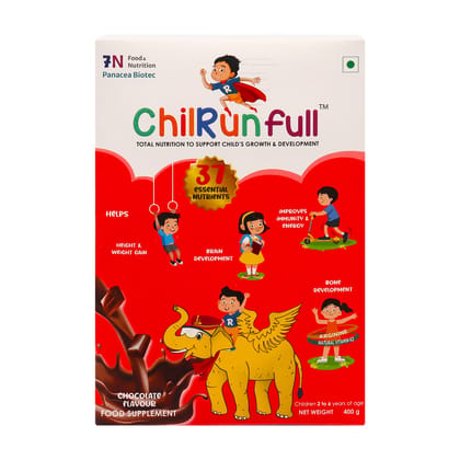 ChilRun Full 2+ Health and Nutrition Drink, Chocolate, 400g, Box. Total Nutrition For Children’s Growth, Supports Weight & Height Gain, Immune Function & Brain Development. ChilRun Full 2+ Health and Nutrition Drink, Chocolate, 400g, Box. Total Nutrition For Children’s Growth, Supports Weight & Height Gain, Immune Function & Brain Development.