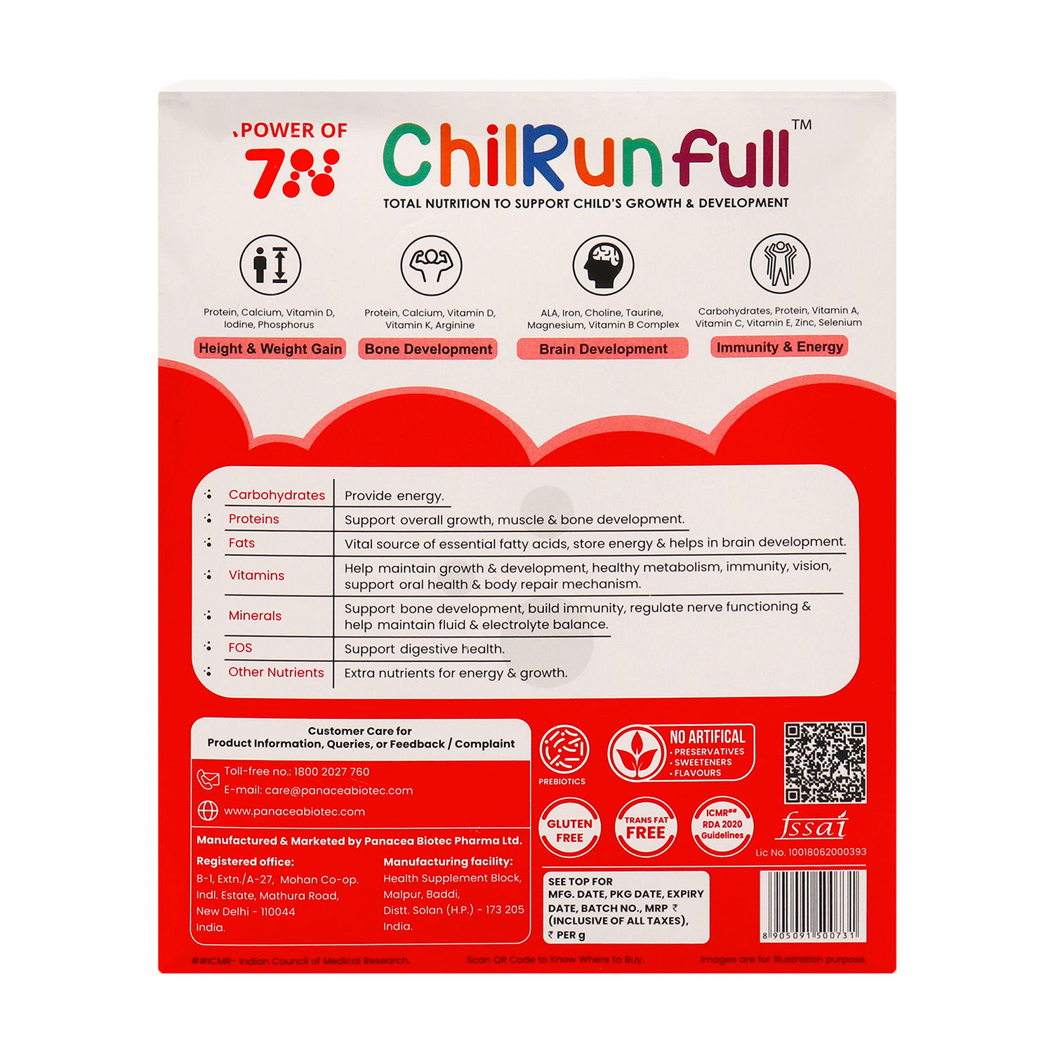 ChilRun Full 2+, Health and Nutrition Drink, Mango, 200g, Box. Total Nutrition For Children’s Growth, Supports Weight & Height Gain, Immune Function & Brain Development.