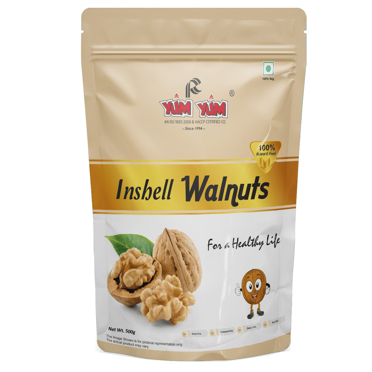 Yum Yum Inshell Walnuts 500g