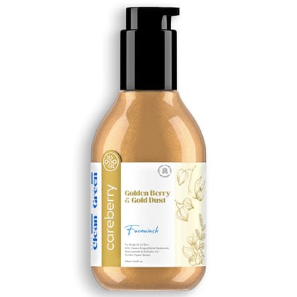 Careberry Golden Berry & Gold Dust Face Wash, For Bright & Lit Skin, Ayush Certified Ayurvedic, Paraben & Sulphate Free, Gulten & GMO Free, 100ml Careberry Golden Berry & Gold Dust Face Wash, For Bright & Lit Skin, Ayush Certified Ayurvedic, Paraben & Sulphate Free, Gulten & GMO Free, 100ml