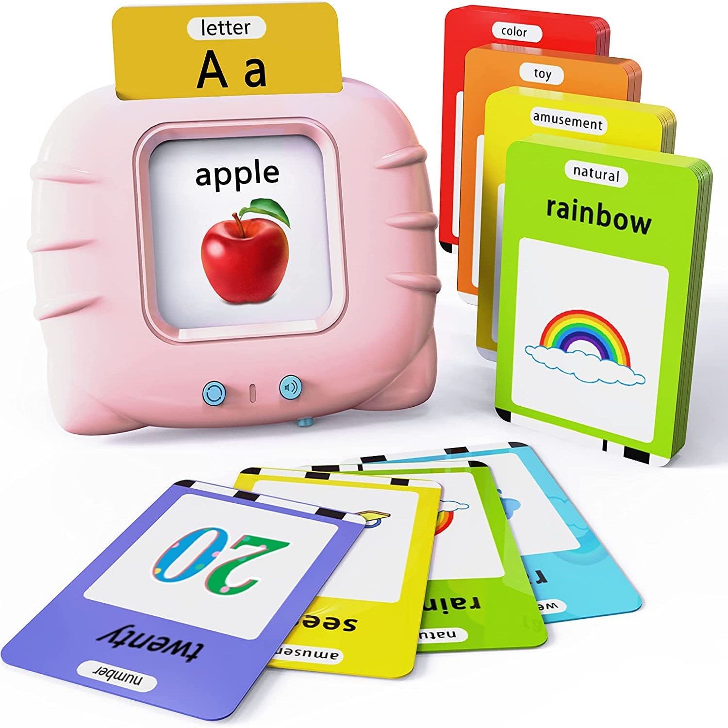 KTRS ENTERPRISE Educational Toy with Music for Toddlers Age 1 2 3 4 5, 252 Sight Words Flash Cards Kindergarten Toy for Girls to Learn Alphabet Number Color Shapes and More