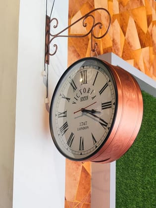 12" Double Side Metal Clock