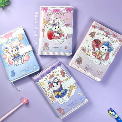 TECHNOCHITRA® Cute Bunny Printed Fluffy Diary with Magnetic lock TECHNOCHITRA® Cute Bunny Printed Fluffy Diary with Magnetic lock