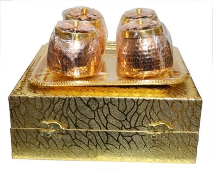 M N Sons Long Jar Set Golden -Color
