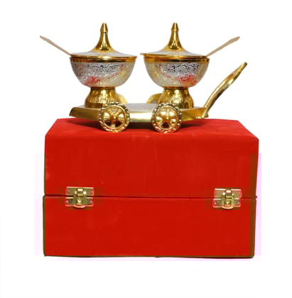 M N Sons  Troli Set -Golden color