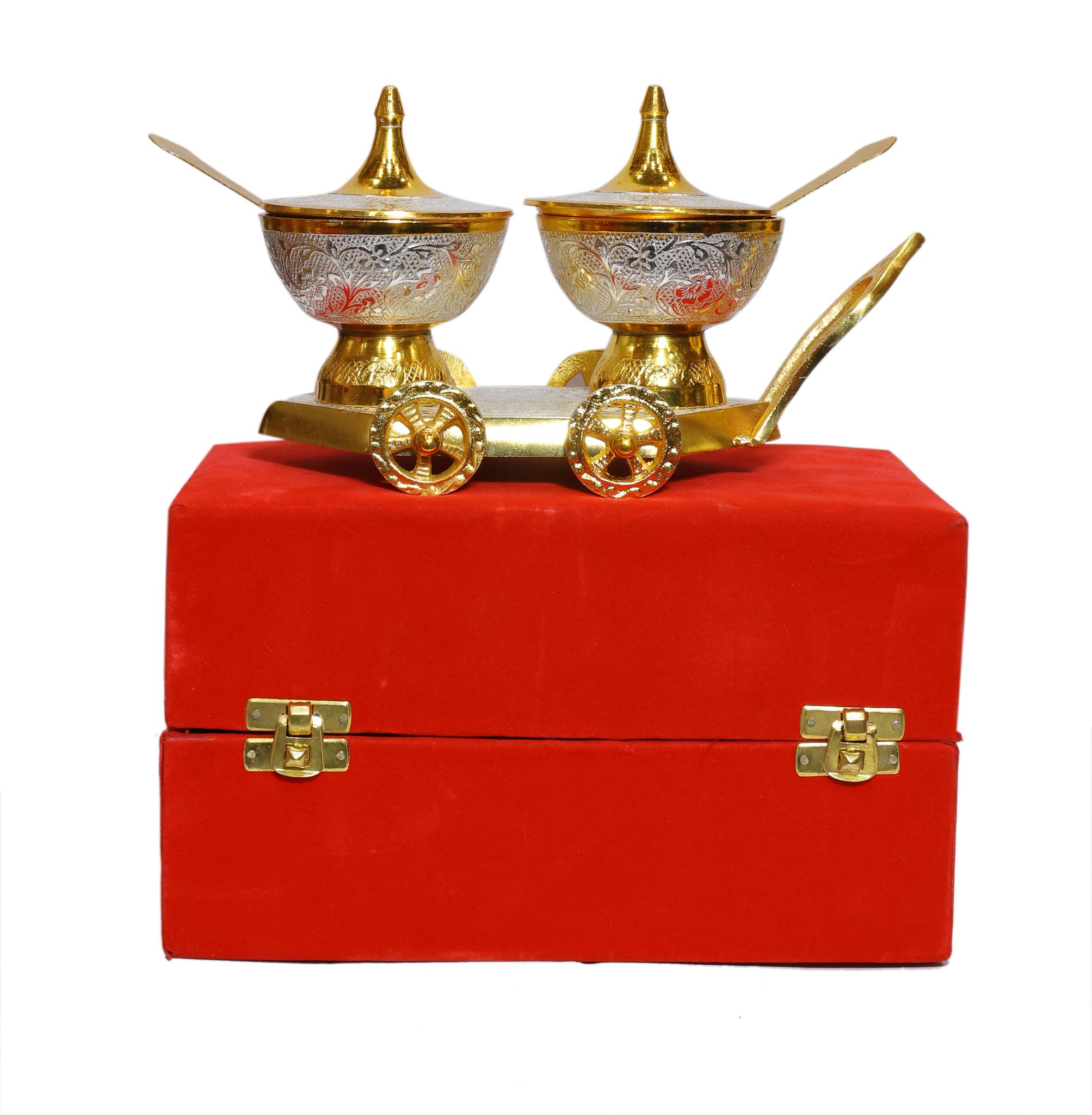 M N Sons  Troli Set -Golden color