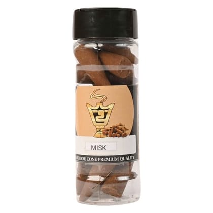 alNaqi MISK cones-50gm |Incense Cones| Organic Incense Cones| 100% Natural and Charcoal Free Cones for Room |(20 conesin a Pack) Floral Fragrance