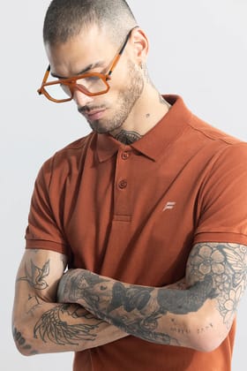 Ferranto Men's Polo T-Shirt | Woody Orange Ferranto Men's Polo T-Shirt | Woody Orange