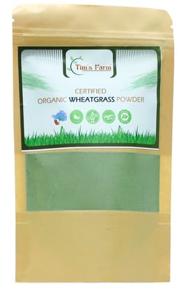 Tim's Farm Organic Wheatgrass Powder Natural Antioxidant Superfood Immunity Booster, Non-GMO, Vegan Skin Health 100 Gm