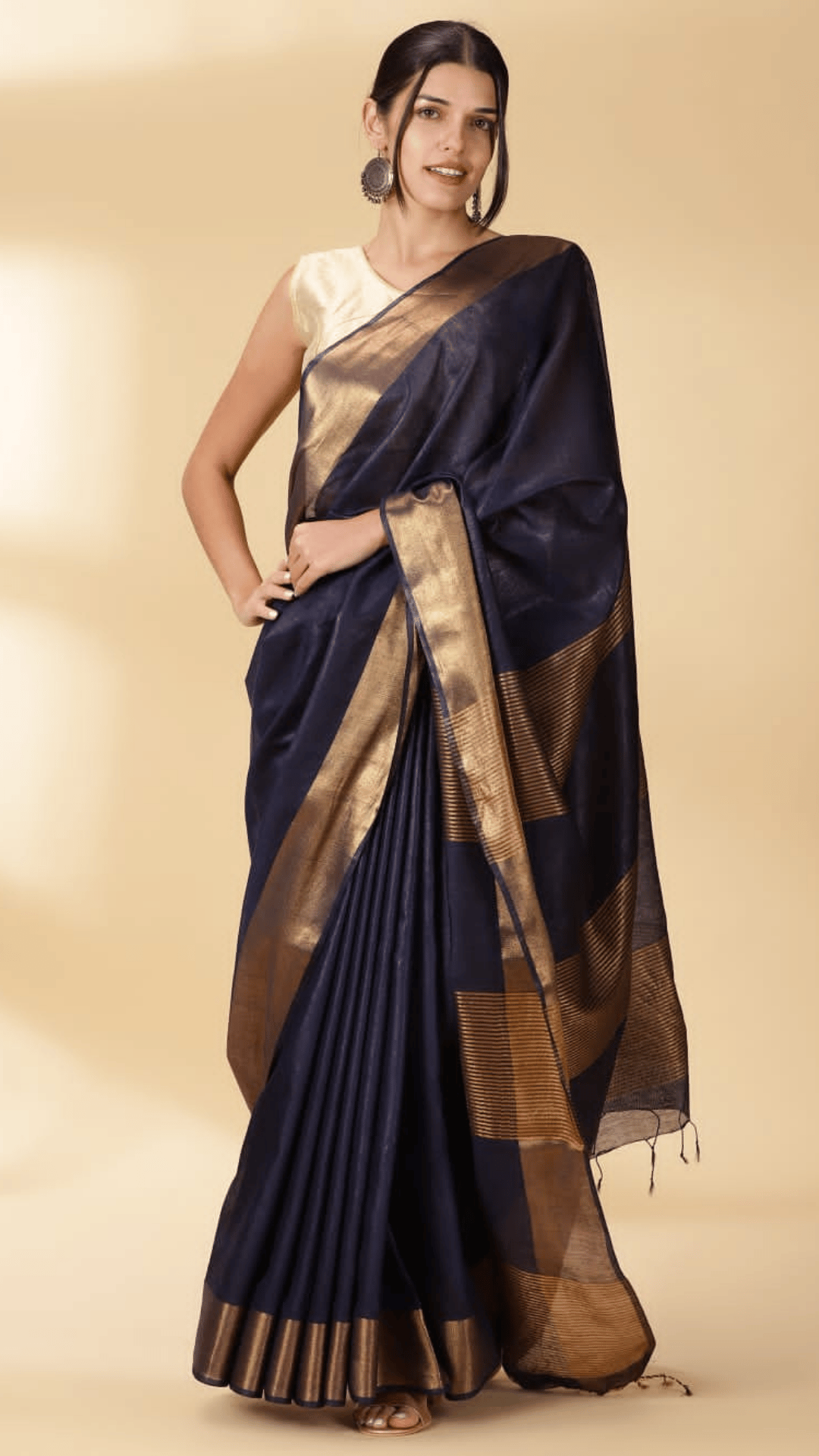 Handloom Jayashree Silk Saree Blue Colour with Running Blouse-6495