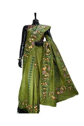 Tasar Handpainted Silk Saree Tasar Handpainted Silk Saree