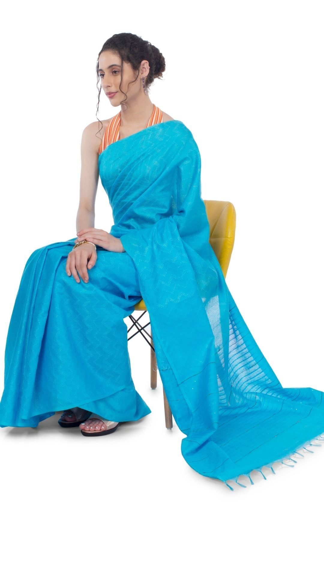 Kota Silk Saree Color Sequence Palu and full body Zig-Zag Design with running blouse-8813