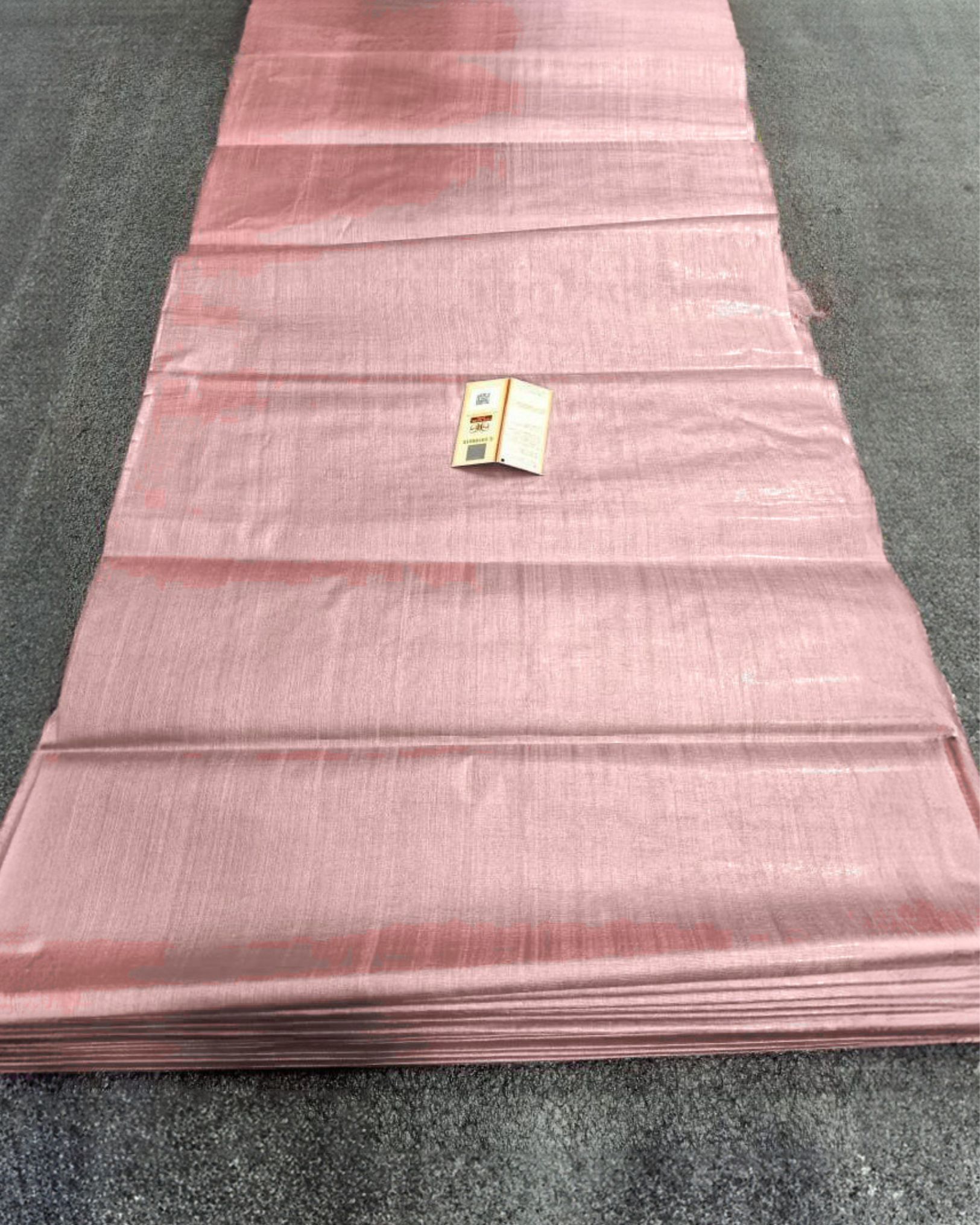 Silkmark Certified Pure Tussar Silk Fabric Light Pink Color-7712