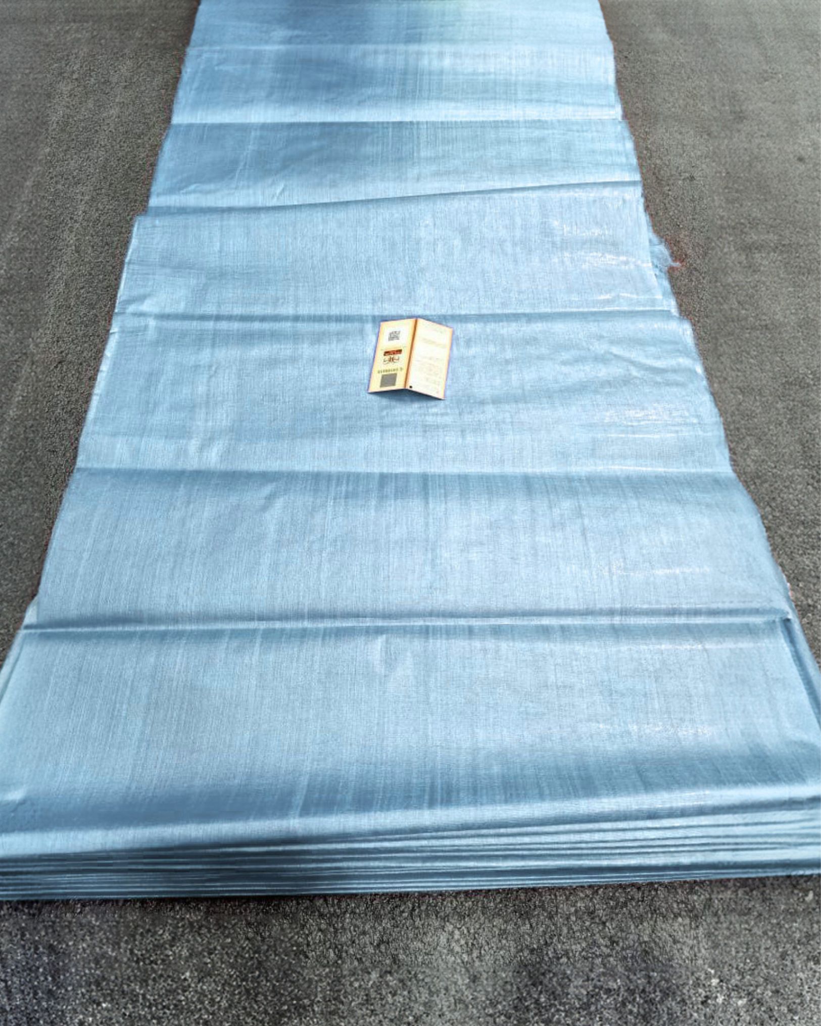 Silkmark Certified Pure Tussar Silk Fabric Baby Blue Color-2107