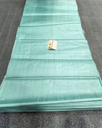 Silkmark Certified Pure Tussar Silk Fabric Teal Color-6248