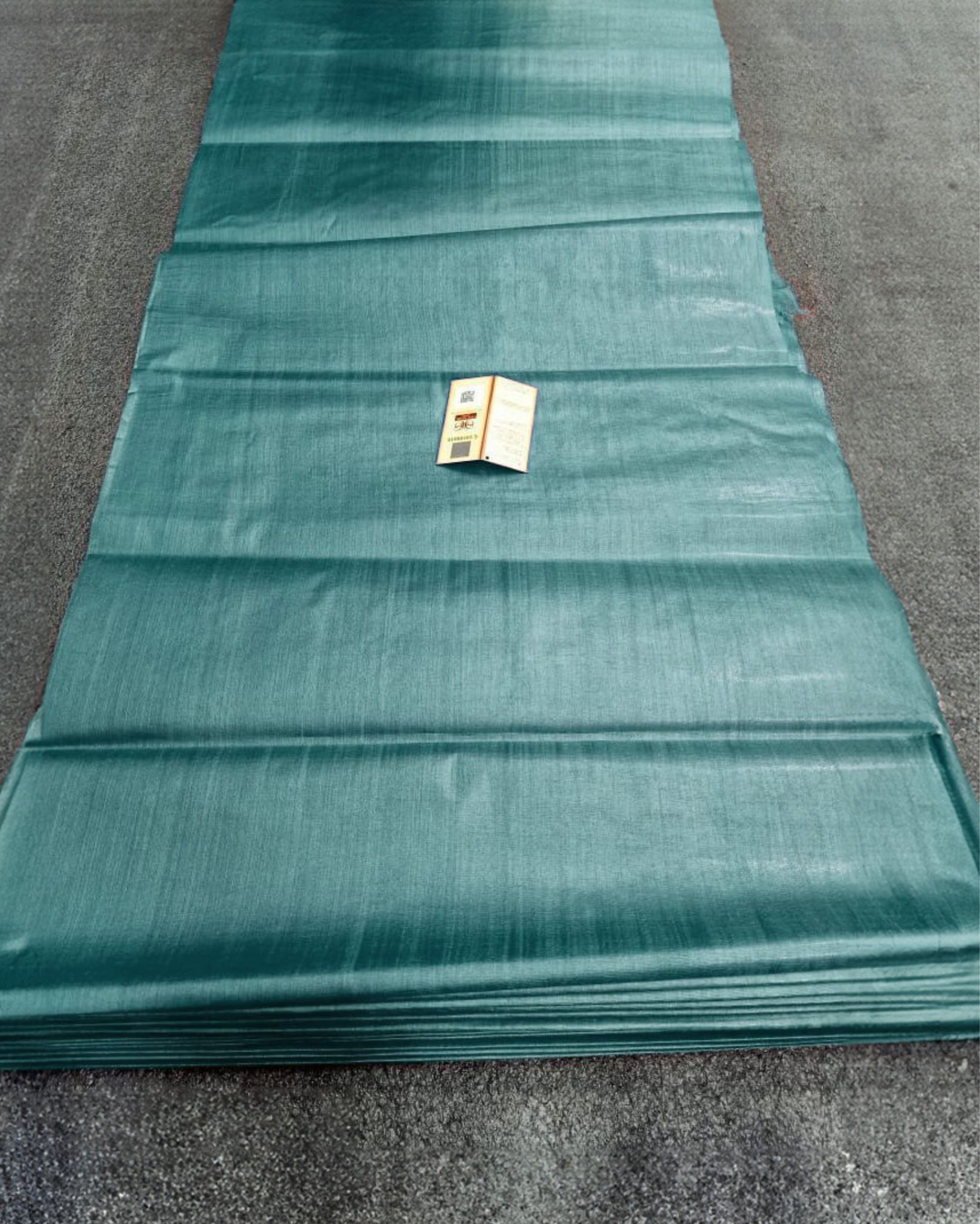 Silkmark Certified Pure Tussar Silk Fabric Sea Green Color-8949