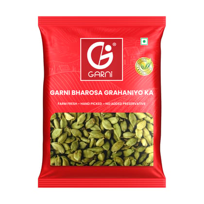 Garni Foods Whole Green Cardamom (Elaichi) 6-7mm| Hari Elaichi | Fresh and Fragrant | Traditional Whole Indian Spices | Authentic Taste & Strong Aroma | 50g Garni Foods Whole Green Cardamom (Elaichi) 6-7mm| Hari Elaichi | Fresh and Fragrant | Traditional Whole Indian Spices | Authentic Taste & Strong Aroma | 50g