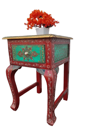 Wood To Cart® Wooden Hand Made Hand Painting Planter Stool Wood To Cart® Wooden Hand Made Hand Painting Planter Stool