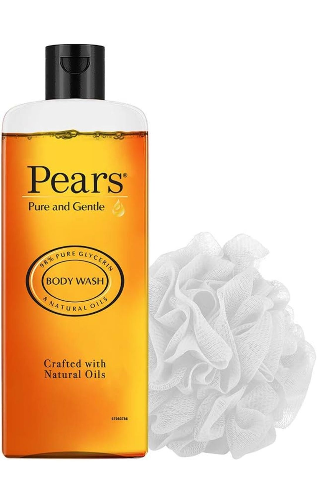 Pears Pure and Gentle Body Wash 250 ml, 98% Pure Glycerin, Liquid Shower Gel crafted with Natural Oils for Glowing Skin, Paraben Free & 100% Soap Free