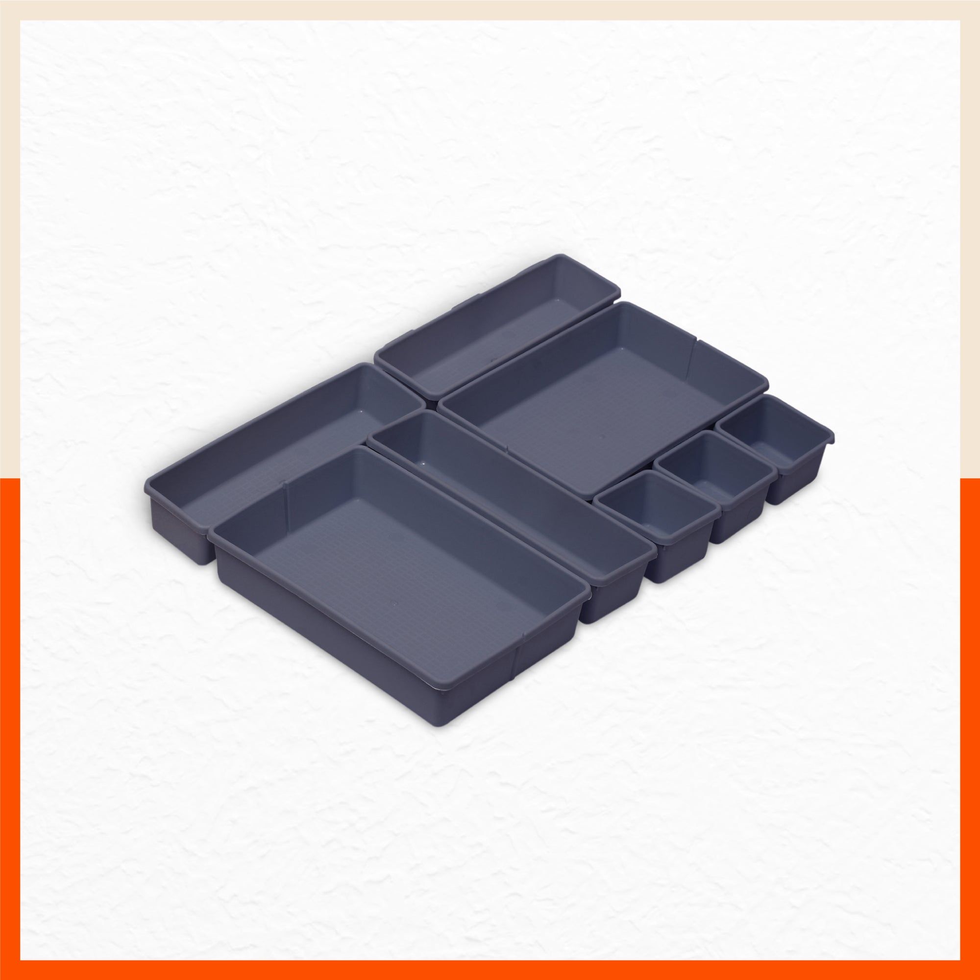 Stomo Vero Multipurpose Drawer Organizer for Home | Smoke