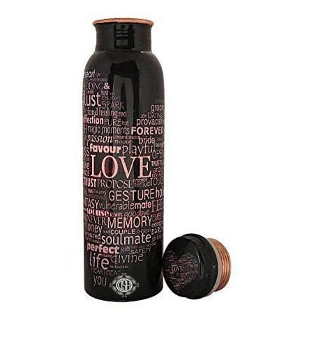 Copper Bottles for Printed with Art Work, Travelling Purpose Bottles, Yoga Ayurveda Healing, 950 ML (Design SM 6)