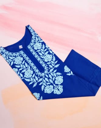 SHORT BLUE COTTON KURTI