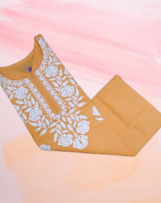 P.C SHORT COTTON YELLOW KURTI