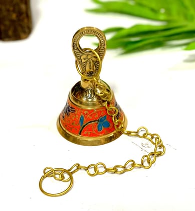 Brass Wall Hanging Bell with Chain for Home Temple Brass Pooja Bell Home Decorative Bell .(HANGBL-ORN-1P) Brass Wall Hanging Bell with Chain for Home Temple Brass Pooja Bell Home Decorative Bell .(HANGBL-ORN-1P)