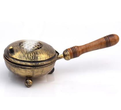 Charcoal Incense Burner, Loban Burner With Handle, Dhoop Dhuni Burner Sambrani Dhoop, Resin & Home Office Temple Prayer Butler(Round) Charcoal Incense Burner, Loban Burner With Handle, Dhoop Dhuni Burner Sambrani Dhoop, Resin & Home Office Temple Prayer Butler(Round)